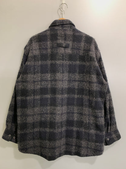 【中古品】【メンズ】 STEIN シュタイン OVERSIZED BLANKET CPO SHIRT オーバーサイズド ブランケット シャツジャケット 長袖 ワークシャツ 140-260823-em-05-min サイズ：S カラー：ブラック/グレー 万代Net店
