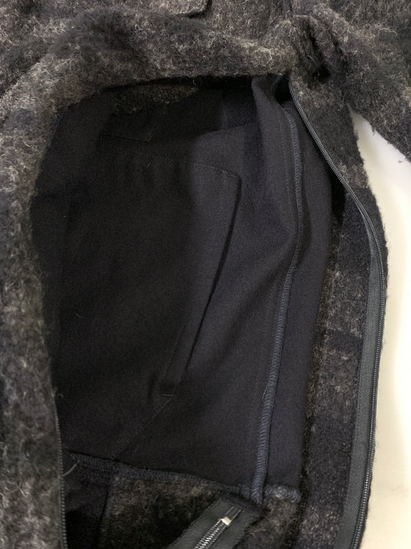 【中古品】【メンズ】 STEIN シュタイン OVERSIZED BLANKET CPO SHIRT オーバーサイズド ブランケット シャツジャケット 長袖 ワークシャツ 140-260823-em-05-min サイズ：S カラー：ブラック/グレー 万代Net店