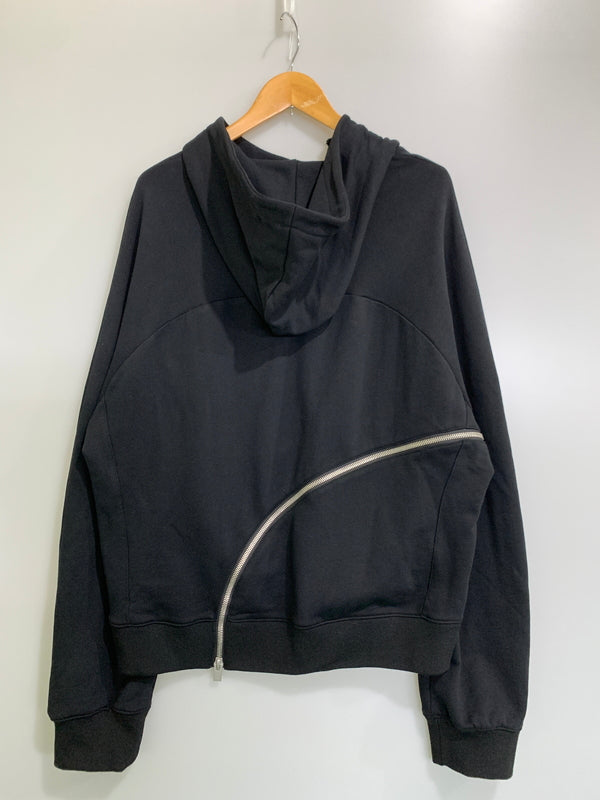 【中古品】【メンズ】 HELIOT EMIL ヘリオット エミル ZIP HOODIE ジップ フーディー パーカー メンズ ファスナー フード付き スウェット 141-260823-em-12-min サイズ：XL カラー：ブラック 万代Net店