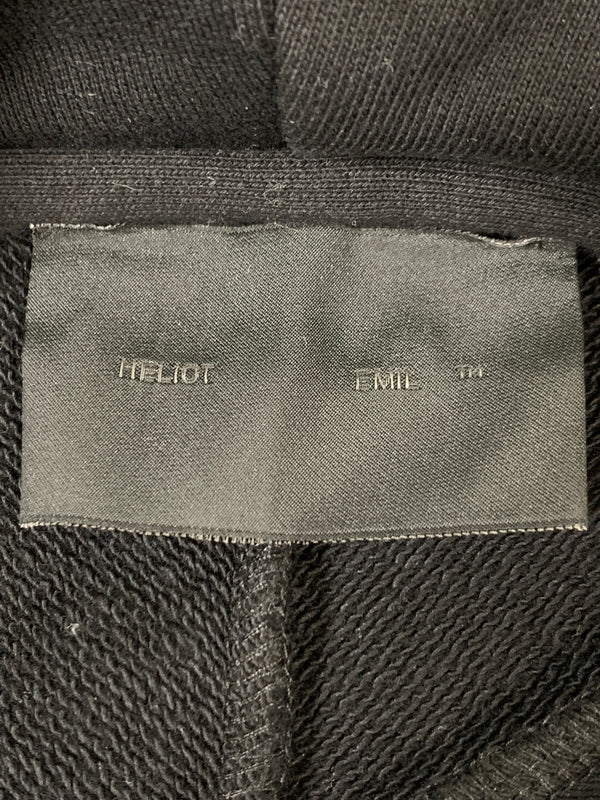 【中古品】【メンズ】 HELIOT EMIL ヘリオット エミル ZIP HOODIE ジップ フーディー パーカー メンズ ファスナー フード付き スウェット 141-260823-em-12-min サイズ：XL カラー：ブラック 万代Net店