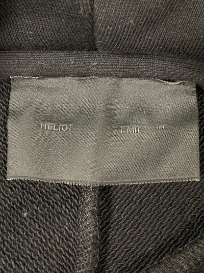 【中古品】【メンズ】 HELIOT EMIL ヘリオット エミル ZIP HOODIE ジップ フーディー パーカー メンズ ファスナー フード付き スウェット 141-260823-em-12-min サイズ：XL カラー：ブラック 万代Net店