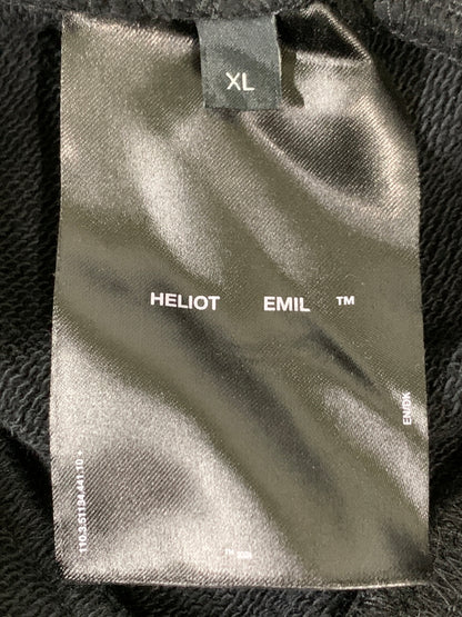 【中古品】【メンズ】 HELIOT EMIL ヘリオット エミル ZIP HOODIE ジップ フーディー パーカー メンズ ファスナー フード付き スウェット 141-260823-em-12-min サイズ：XL カラー：ブラック 万代Net店