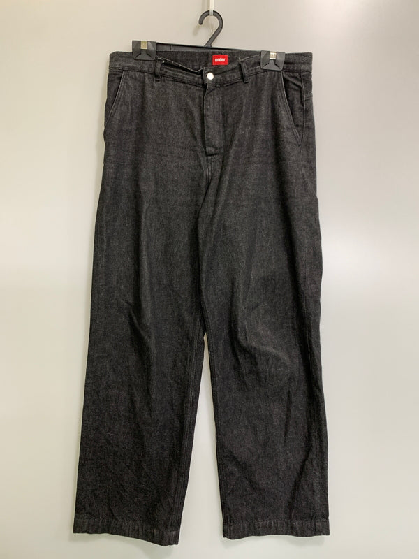 【中古品】【メンズ】 ORDER オーダー WIDE DENIM PANT ワイド デニム パンツ メンズ ボトムス ジーパン ジーンズ ワイドシルエット 153-260823-em-27-min サイズ：XL カラー：ブラック 万代Net店