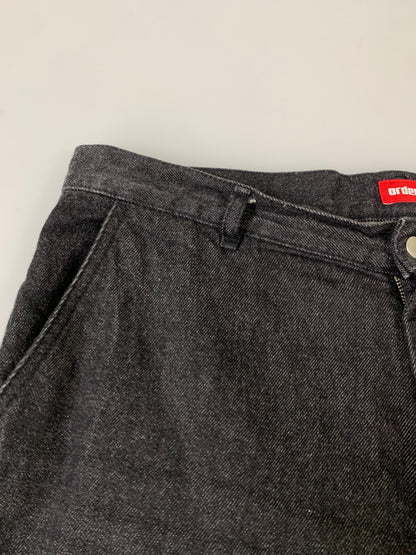 【中古品】【メンズ】 ORDER オーダー WIDE DENIM PANT ワイド デニム パンツ メンズ ボトムス ジーパン ジーンズ ワイドシルエット 153-260823-em-27-min サイズ：XL カラー：ブラック 万代Net店