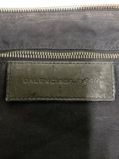【現状渡し品】【メンズ/レディース】 BALENCIAGA バレンシアガ 00S ”THE DAY” SHOULDER BAG 00年代 ザ デイ ショルダーバッグ ヴィンテージ レザー 180-260830-em-06-min カラー：ブラック 万代Net店