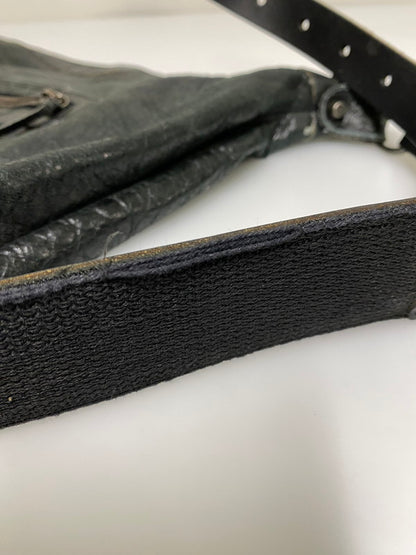【現状渡し品】【メンズ/レディース】 BALENCIAGA バレンシアガ 00S ”THE DAY” SHOULDER BAG 00年代 ザ デイ ショルダーバッグ ヴィンテージ レザー 180-260830-em-06-min カラー：ブラック 万代Net店