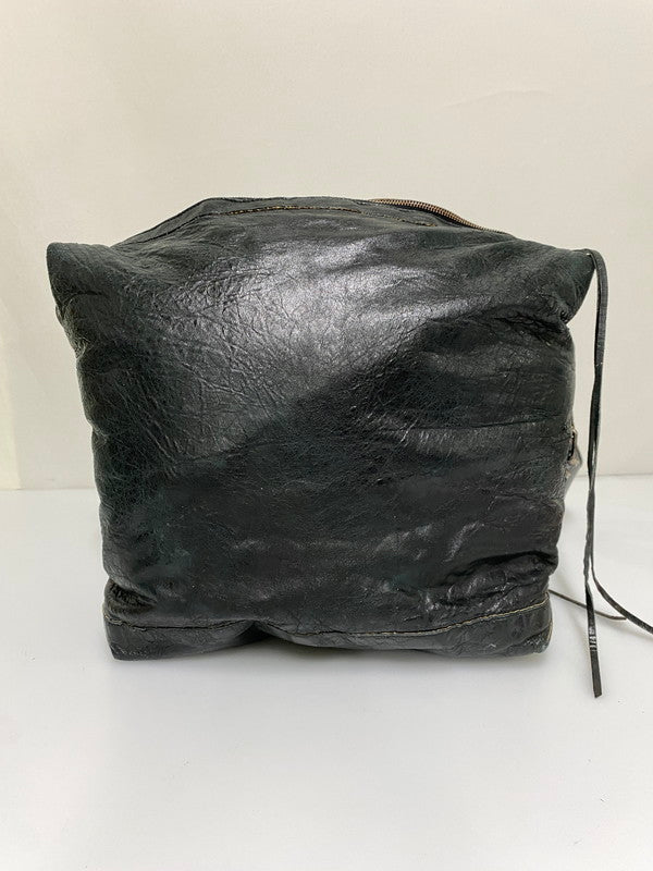【現状渡し品】【メンズ/レディース】 BALENCIAGA バレンシアガ 00S ”THE DAY” SHOULDER BAG 00年代 ザ デイ ショルダーバッグ ヴィンテージ レザー 180-260830-em-06-min カラー：ブラック 万代Net店