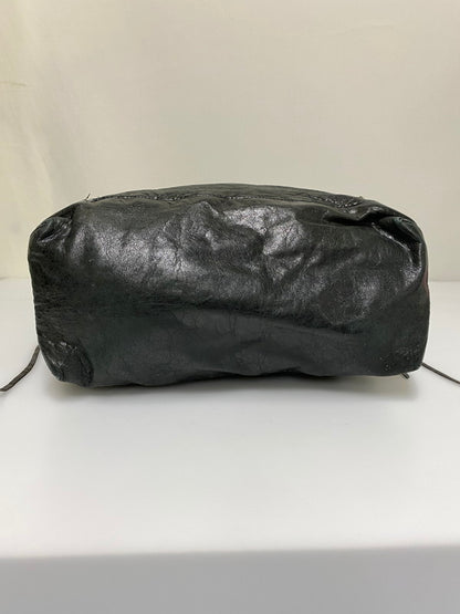 【現状渡し品】【メンズ/レディース】 BALENCIAGA バレンシアガ 00S ”THE DAY” SHOULDER BAG 00年代 ザ デイ ショルダーバッグ ヴィンテージ レザー 180-260830-em-06-min カラー：ブラック 万代Net店