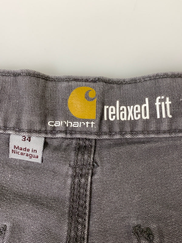 【中古品】【メンズ】 CARHARTT カーハート RELAXED FIT SHORTS リラックス フィット ショーツ ハーフパンツ 短パン ショートパンツ メンズ ボトムス 157-260823-em-23-min サイズ：34 カラー：グレー系 万代Net店