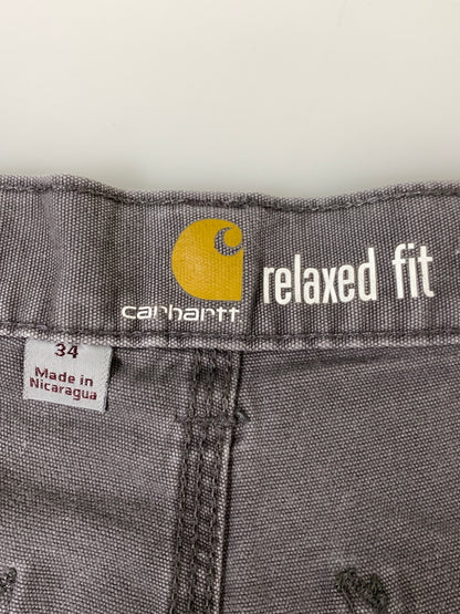 【中古品】【メンズ】 CARHARTT カーハート RELAXED FIT SHORTS リラックス フィット ショーツ ハーフパンツ 短パン ショートパンツ メンズ ボトムス 157-260823-em-23-min サイズ：34 カラー：グレー系 万代Net店