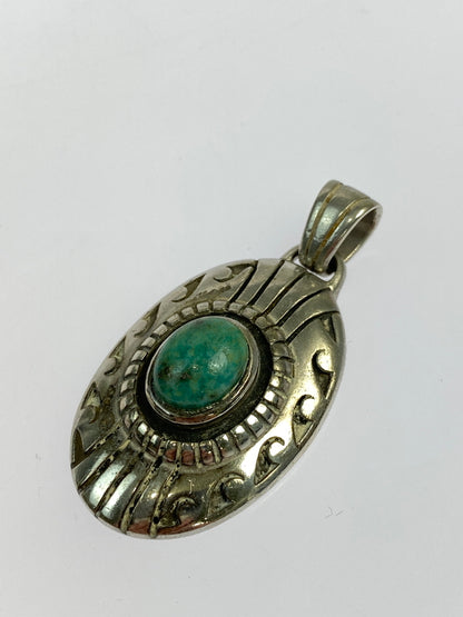 【中古品】【メンズ】 SAAD サード ターコイズペンダント トップのみ チェーンなし アクセサリー 191-260827-hu-10-min カラー：シルバー 万代Net店