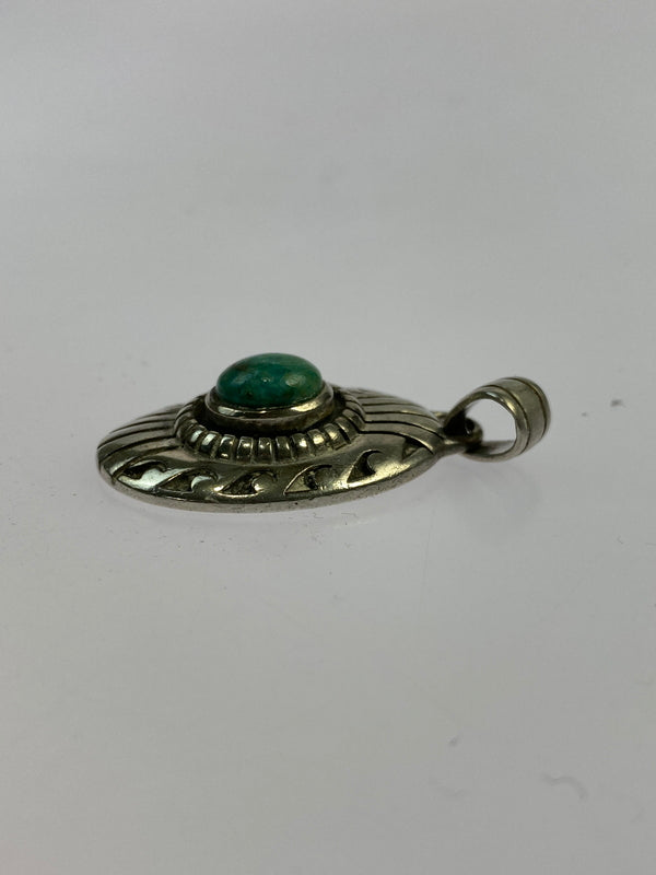 【中古品】【メンズ】 SAAD サード ターコイズペンダント トップのみ チェーンなし アクセサリー 191-260827-hu-10-min カラー：シルバー 万代Net店