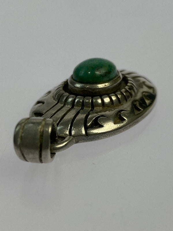 【中古品】【メンズ】 SAAD サード ターコイズペンダント トップのみ チェーンなし アクセサリー 191-260827-hu-10-min カラー：シルバー 万代Net店