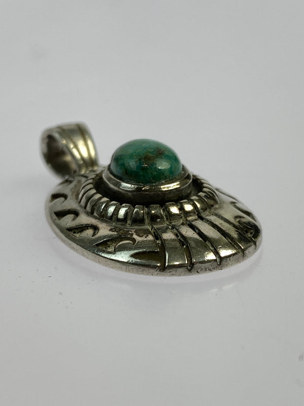 【中古品】【メンズ】 SAAD サード ターコイズペンダント トップのみ チェーンなし アクセサリー 191-260827-hu-10-min カラー：シルバー 万代Net店