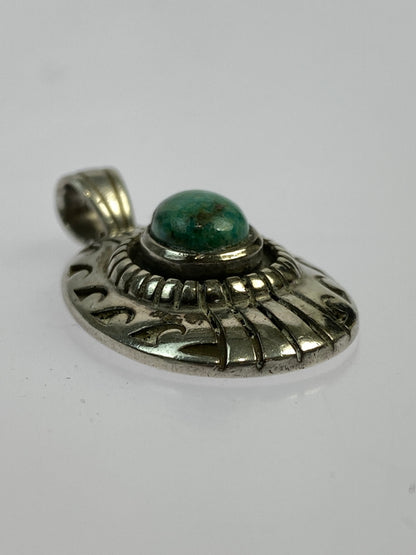 【中古品】【メンズ】 SAAD サード ターコイズペンダント トップのみ チェーンなし アクセサリー 191-260827-hu-10-min カラー：シルバー 万代Net店