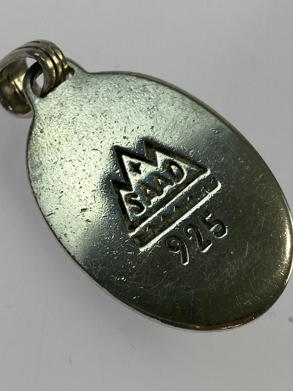 【中古品】【メンズ】 SAAD サード ターコイズペンダント トップのみ チェーンなし アクセサリー 191-260827-hu-10-min カラー：シルバー 万代Net店