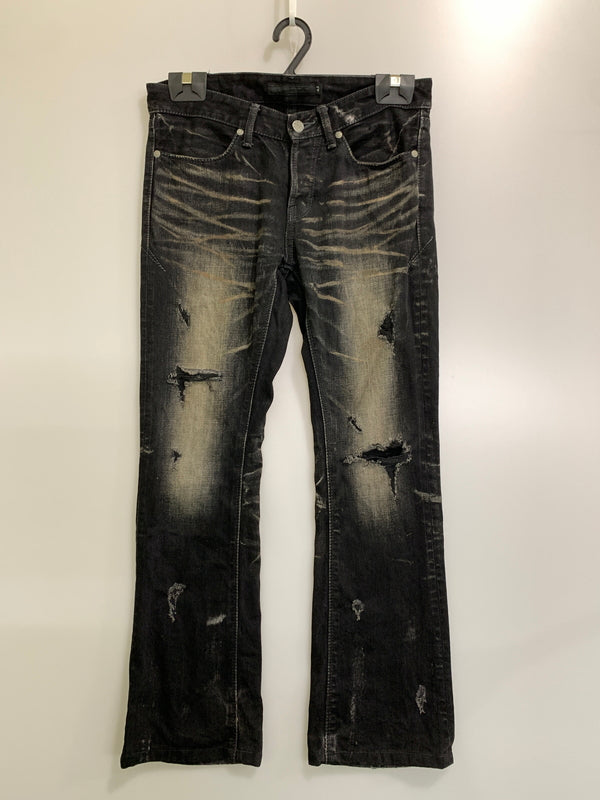 【中古品】【メンズ】 FUGA フーガ BOOT CUT DENIM ブーツカット デニム FG10-C28 ジーパン デニムパンツ ボトムス 147-260829-hu-11-min サイズ：42 カラー：ブラック 万代Net店