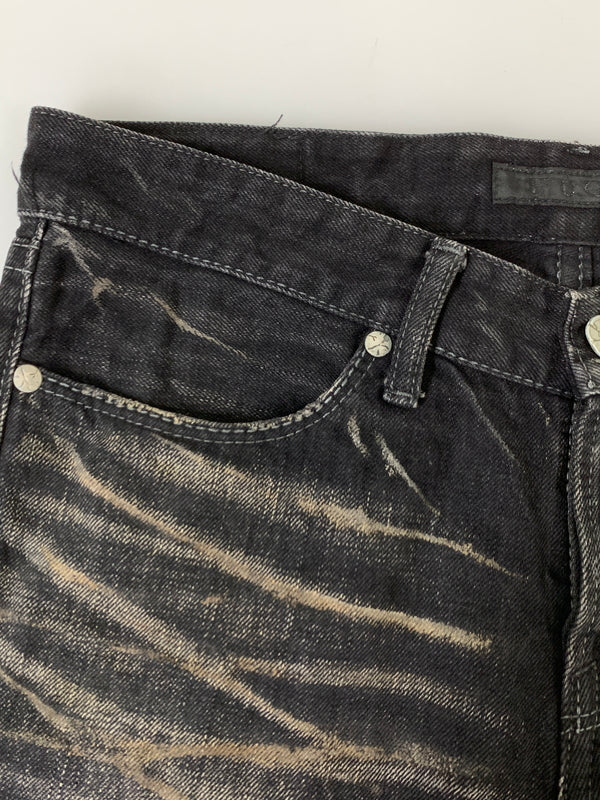 【中古品】【メンズ】 FUGA フーガ BOOT CUT DENIM ブーツカット デニム FG10-C28 ジーパン デニムパンツ ボトムス 147-260829-hu-11-min サイズ：42 カラー：ブラック 万代Net店