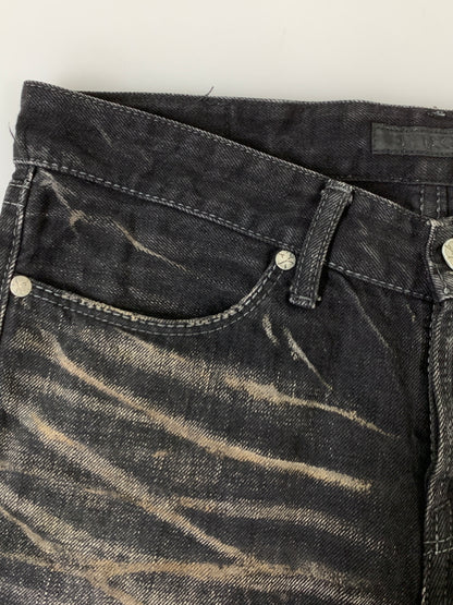 【中古品】【メンズ】 FUGA フーガ BOOT CUT DENIM ブーツカット デニム FG10-C28 ジーパン デニムパンツ ボトムス 147-260829-hu-11-min サイズ：42 カラー：ブラック 万代Net店