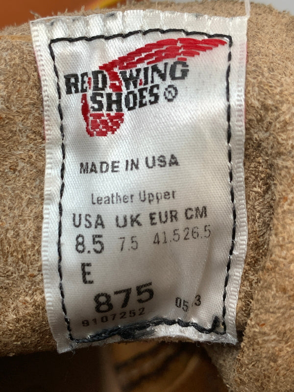 【中古品】【メンズ】 RED WING レッドウィング IRISH SETTER 875 アイリッシュセッター メンズ ブーツ 靴 シューズ クラシック モックトゥ ワークブーツ 164-260825-em-01-min サイズ：26.5cm カラー：レッドブラウン 万代Net店