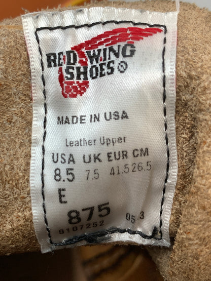 【中古品】【メンズ】 RED WING レッドウィング IRISH SETTER 875 アイリッシュセッター メンズ ブーツ 靴 シューズ クラシック モックトゥ ワークブーツ 164-260825-em-01-min サイズ：26.5cm カラー：レッドブラウン 万代Net店