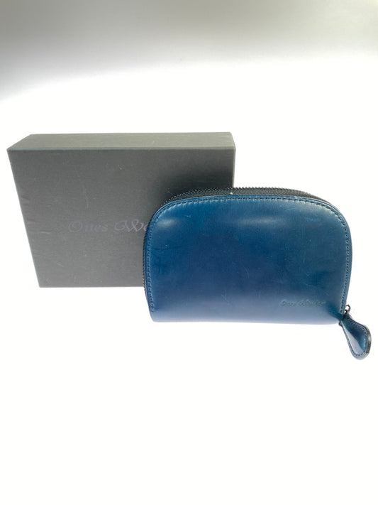 【中古品】【メンズ】 ONES WORKER ワンズワーカー ミディアム ウォレット 革 レザー 財布 200-260827-hu-20-min カラー：ブルー系 万代Net店