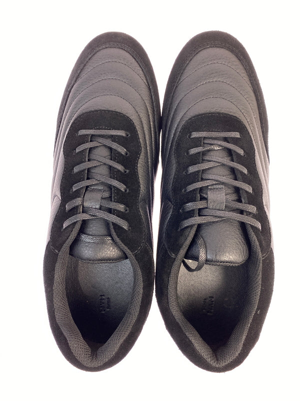 【中古品】【メンズ】 WYM LIDNM ウィム リドム SUEDE LEATHER SNEAKER WY SN009 スウェード レザー スニーカー メンズ シューズ 靴 163-260825-em-35-min サイズ：L カラー：ブラック 万代Net店