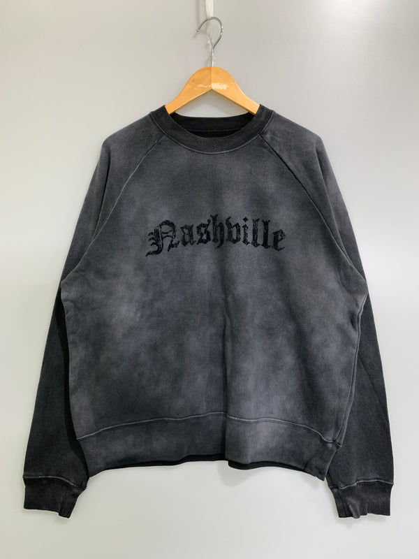 【中古品】【メンズ】 BEAMS ビームス B.FADE PR RAGLAN 11-13-2265-146-19-20 フェード プリント ラグラン クルーネック メンズ トップス 長袖 スウェット トレーナー 147-260823-em-22-min サイズ：L カラー：ダークグレー 万代Net店