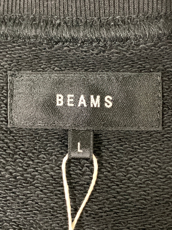 【中古品】【メンズ】 BEAMS ビームス B.FADE PR RAGLAN 11-13-2265-146-19-20 フェード プリント ラグラン クルーネック メンズ トップス 長袖 スウェット トレーナー 147-260823-em-22-min サイズ：L カラー：ダークグレー 万代Net店
