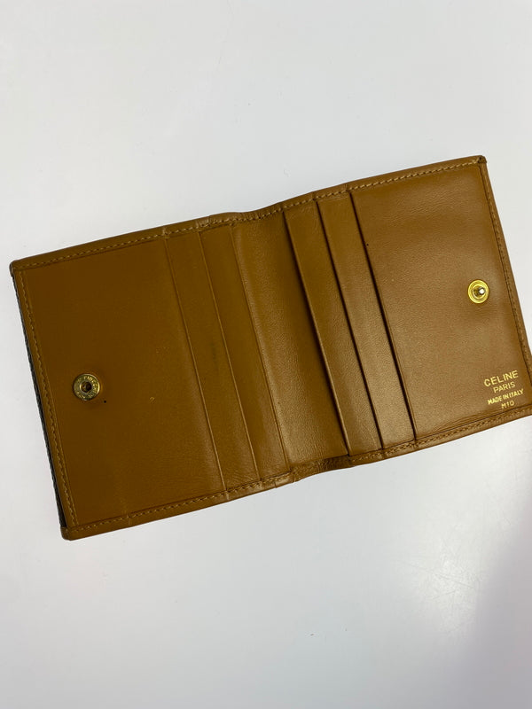 【中古品】【メンズ/レディース】 CELINE セリーヌ 二つ折り財布 ウォレット コンパクト 折り畳み 181-260830-em-39-min カラー：ブラウン系 万代Net店