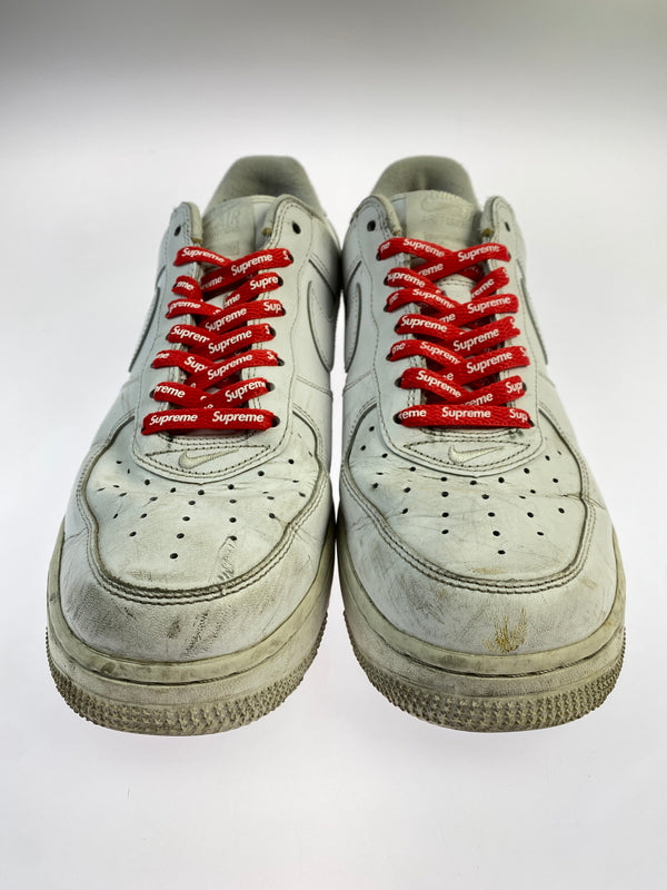 【中古品】【メンズ】 SUPREME シュプリーム × NIKE ナイキ AIR FORCE 1 LOW WHITE CU9225-100 エアフォース1 ロー メンズ スニーカー シューズ 靴 160-260825-em-16-min サイズ：27.5cm カラー：ホワイト 万代Net店
