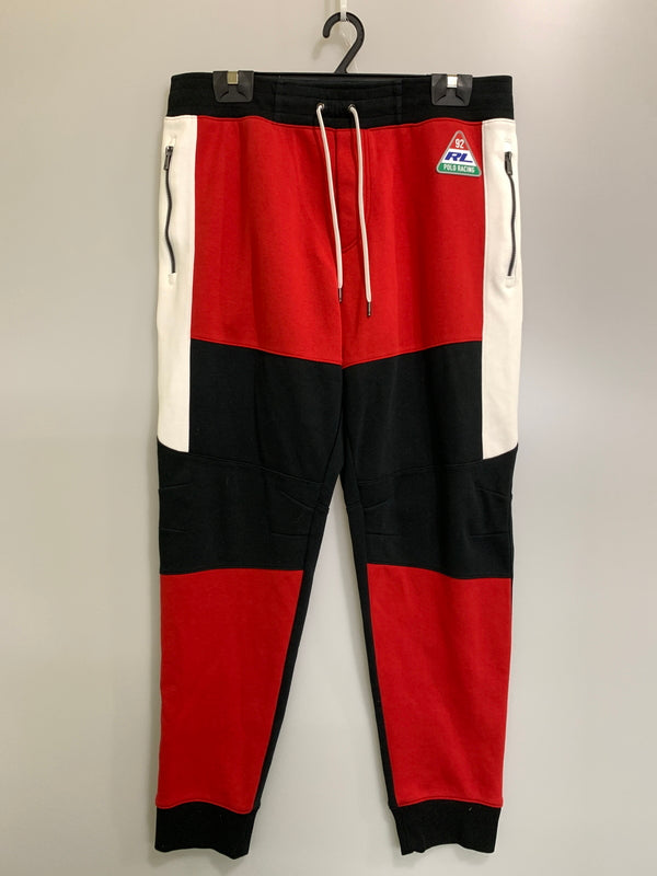 【中古品】【メンズ】 POLO RALPH LAUREN ポロ・ラルフローレン POLO RACING EASY PANTS ポロ レーシング イージー パンツ メンズ ボトムス ウエストゴム 158-260823-em-15-min サイズ：XL カラー：レッド/ブラック/ホワイト 万代Net店