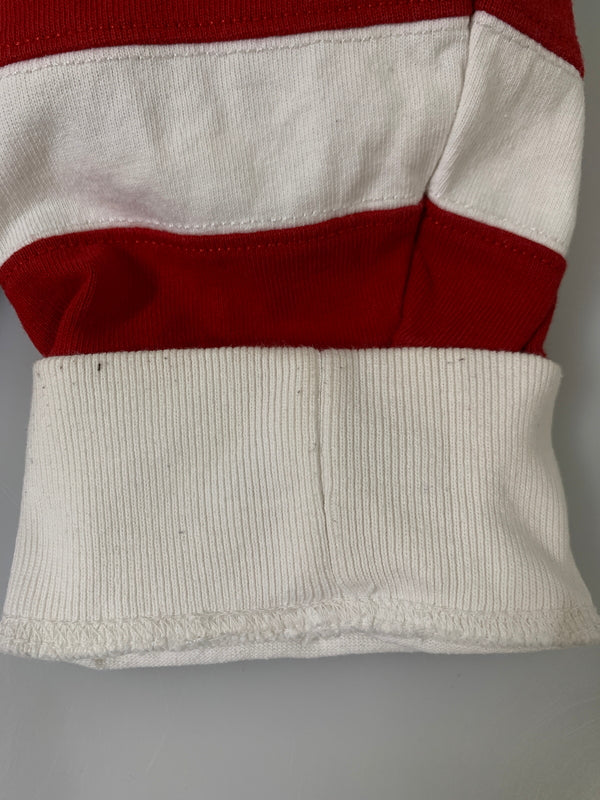 【中古品】【メンズ】 POLO RALPH LAUREN ポロ・ラルフローレン ラガーシャツ ラグビー ユニホーム コットンニットシャツ メンズ トップス 147-260823-em-18-min サイズ：XL カラー：ホワイト/ブルー/レッド 万代Net店