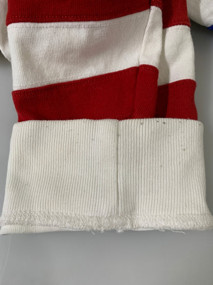 【中古品】【メンズ】 POLO RALPH LAUREN ポロ・ラルフローレン ラガーシャツ ラグビー ユニホーム コットンニットシャツ メンズ トップス 147-260823-em-18-min サイズ：XL カラー：ホワイト/ブルー/レッド 万代Net店