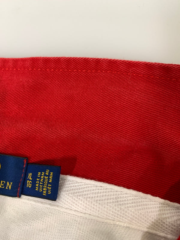 【中古品】【メンズ】 POLO RALPH LAUREN ポロ・ラルフローレン ラガーシャツ ラグビー ユニホーム コットンニットシャツ メンズ トップス 147-260823-em-18-min サイズ：XL カラー：ホワイト/ブルー/レッド 万代Net店