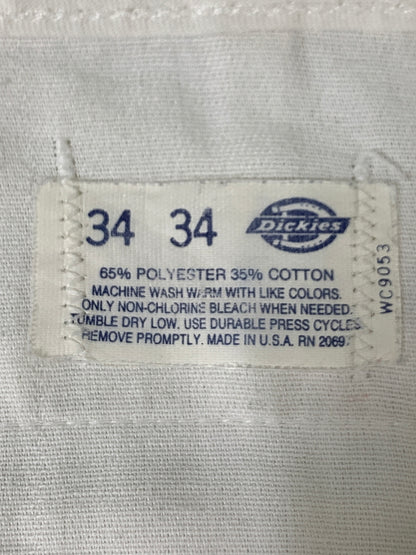 【中古品】【メンズ】 DICKIES ディッキーズ 80'S チビタグ WORK PANTS ワークパンツ 80年代 メンズ ボトムス ヴィンテージ 157-260823-em-16-min サイズ：34 カラー：ホワイト 万代Net店