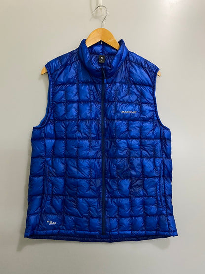 【中古品】【メンズ】 MONT-BELL モンベル プラズマ1000 ダウン ベスト 1101530 超軽量 メンズ アウター 144-260825-em-13-min サイズ：XL カラー：ブルー 万代Net店