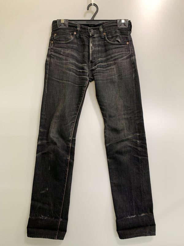 【中古品】【メンズ】 MOMOTARO JEANS 桃太郎ジーンズ DENIM PANTS B0705SP 出陣タイトストレート デニムパンツ ボトムス 156-260909-yn-05-min サイズ：W29 カラー：ブラックインディゴ 万代Net店