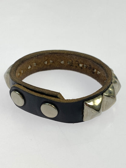 【中古品】【メンズ】 RE.ACT リアクト STUDS BRACE スタッズ ブレス 小物 アクサセリー ブレスレット 192-260827-hu-11-min カラー：シルバー/ブラック 万代Net店