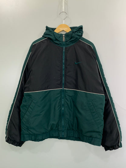 【現状渡し品】【メンズ】 NIKE ナイキ 90'S HOODED JACKET 90年代 フーデッド ジャケット メンズ アウター ヴィンテージ 上着 フード付き 146-260904-em-61-min サイズ：M カラー：グリーン/ブラック 万代Net店