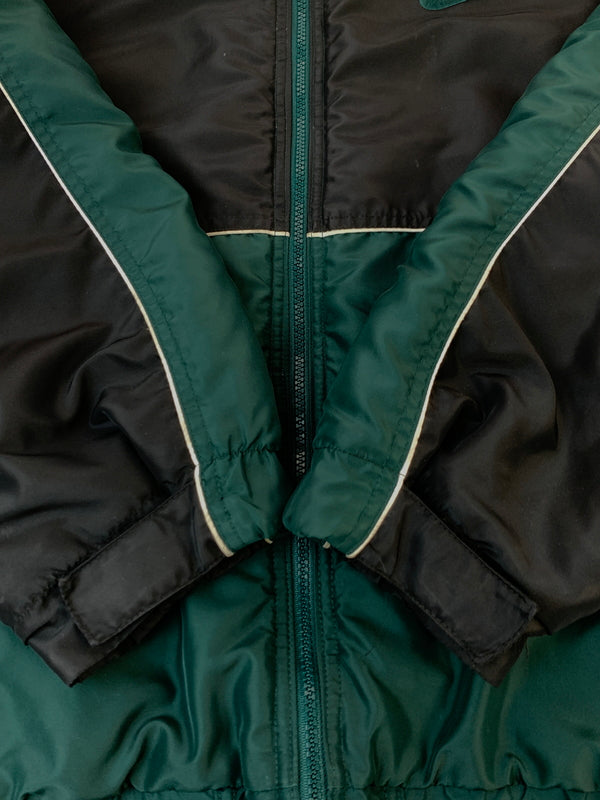 【現状渡し品】【メンズ】 NIKE ナイキ 90'S HOODED JACKET 90年代 フーデッド ジャケット メンズ アウター ヴィンテージ 上着 フード付き 146-260904-em-61-min サイズ：M カラー：グリーン/ブラック 万代Net店