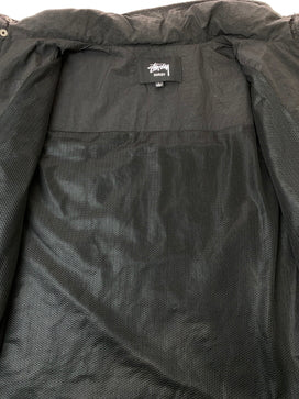 【中古品】【メンズ】 STUSSY ステューシー ナイロンジャケット メンズ アウター フード付き コーチジャケット ウィンドブレイカー 142-260825-em-51-min サイズ：L カラー：ブラック 万代Net店