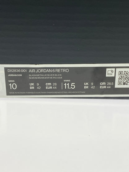 【中古品】【メンズ】 NIKE ナイキ AIR JORDAN 6 RETRO DX2836-001 エアジョーダン6 レトロ メンズ スニーカー シューズ 靴 160-260825-em-19-min サイズ：28.0cm カラー：メタリック シルバー 万代Net店