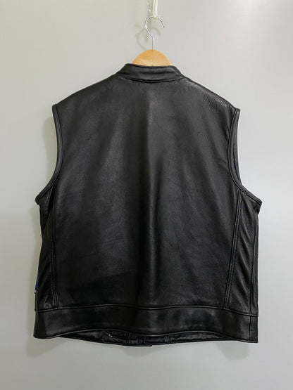 【中古品】【メンズ】 LEGENDARY USA レジェンダリー ユーエスエー LEATHER VEST レザー ベスト 革 メンズ アウター アメリカ製 146-260904-em-03-min サイズ：44 カラー：ブラック 万代Net店