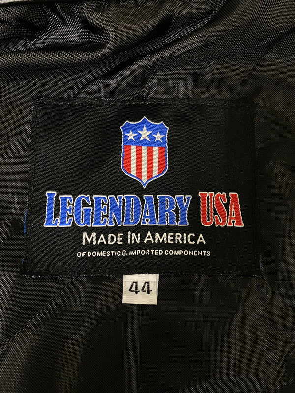 【中古品】【メンズ】 LEGENDARY USA レジェンダリー ユーエスエー LEATHER VEST レザー ベスト 革 メンズ アウター アメリカ製 146-260904-em-03-min サイズ：44 カラー：ブラック 万代Net店