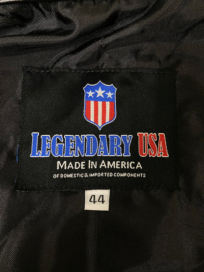 【中古品】【メンズ】 LEGENDARY USA レジェンダリー ユーエスエー LEATHER VEST レザー ベスト 革 メンズ アウター アメリカ製 146-260904-em-03-min サイズ：44 カラー：ブラック 万代Net店