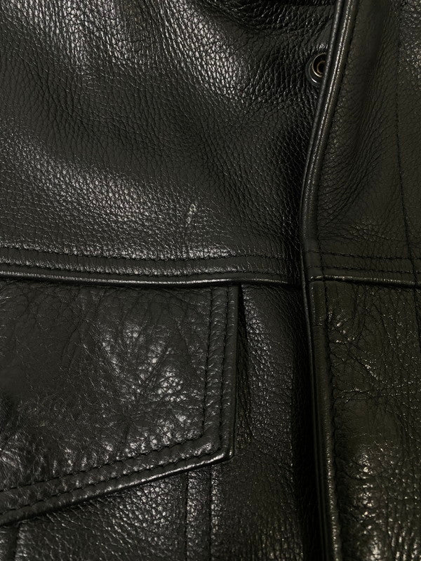 【中古品】【メンズ】 LEGENDARY USA レジェンダリー ユーエスエー LEATHER VEST レザー ベスト 革 メンズ アウター アメリカ製 146-260904-em-03-min サイズ：44 カラー：ブラック 万代Net店
