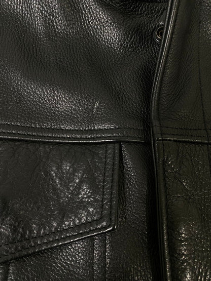 【中古品】【メンズ】 LEGENDARY USA レジェンダリー ユーエスエー LEATHER VEST レザー ベスト 革 メンズ アウター アメリカ製 146-260904-em-03-min サイズ：44 カラー：ブラック 万代Net店