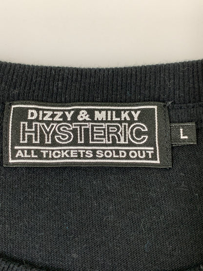 【中古品】【メンズ】 HYSTERIC GLAMOUR ヒステリックグラマー LOGO TEE 02251CT29 ロゴ 半袖 Tシャツ メンズ トップス 140-260901-em-11-min サイズ：L カラー：ブラック 万代Net店