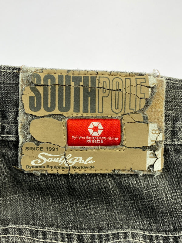 【中古品】【メンズ】 SOUTHPOLE サウスポール DENIM PANTS デニム パンツ ボトムス ジーパン 157-260830-hu-50-min サイズ：38 カラー：ブラックインディゴ 万代Net店